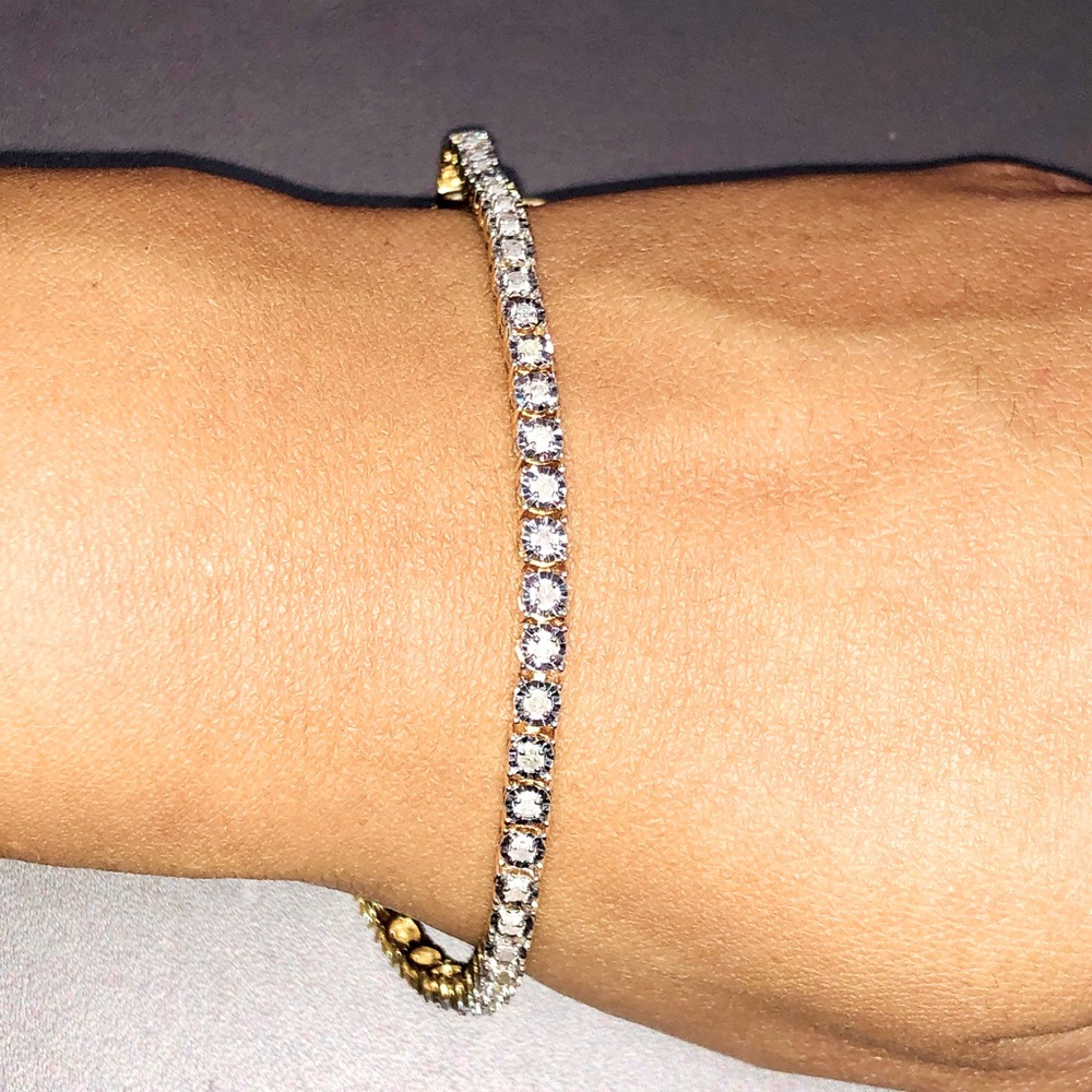 1 CT Real natural diamond tennis bracelet Stunning best gift for all huge sale!